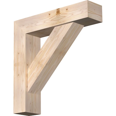 Ekena Millwork Traditional Block Smooth Bracket w/ Offset Brace, Douglas Fir, 7 1/2"W x 32"D x 32"H BKT0806X32X32TRA05SDF